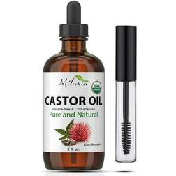 Castor oil 2oz organic, extra strength, serum for eyelashes, eyebrows, hair