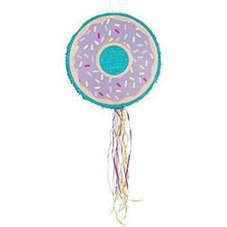 Fun Express Donut pull-string pinata, birthday party decorations, games, 1 piece