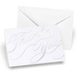 Silver unending gratitude thank you card set 50 ct