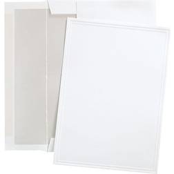 Great PapersÂ Triple Embossed White Flat Card Invitations with Pearl Lined Envelopes, 25/Pack White