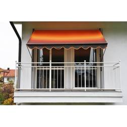 Angerer Klemmmarkise orange/braun 150 Balkonmarkise Markise Balkon