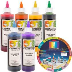 Chefmaster 6 Color Liqua-Gel Coloring Set Kit Cake Decoration