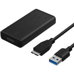 Sabrent EC-UKMS Black USB 3.0 MSATA SSD HARD DRIVE ENCLOSURE