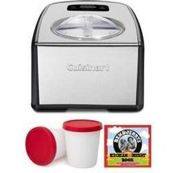 Cuisinart Compressor Ice Cream & Gelato Maker w/ Book Bundle Silver