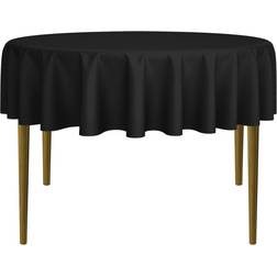 Lann Linens 70 Round Premium Tablecloth Black