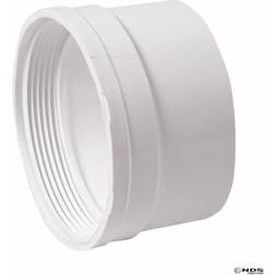 NDS PVC S&D Female Cleanout Adapter, 4 in. Hub X FPT, White/Matte