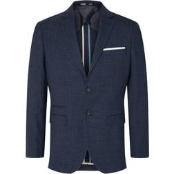 Selected Linen Blend Jacket - Dark Navy