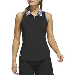 Adidas Women's Ultimate365 Sleeveless Golf Polo Shirt - Black