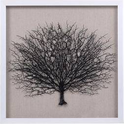 Stylecraft 23.6" 23.6" Black Tree on White Background Shadow Box Framed Art