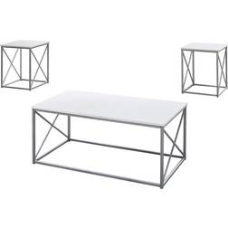 Monarch Specialties Metal-Base Coffee Table