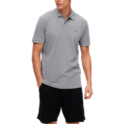 Selected Homme Classic Polo Shirt - Medium Grey Melange