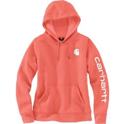 Carhartt Women's Clarksburg Graphic Sleeve Pullover Sweatshirt - Electric Coral