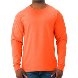 Jerzees Men's Dri-Power Long Sleeve T-shirt - Safety Orange