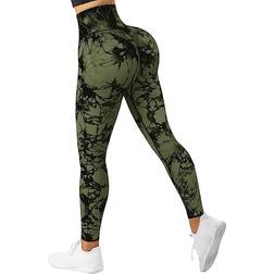 Suuksess Seamless Scrunch Leggings - Tie Dye Green