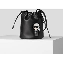 Karl Lagerfeld K/ikonik kleine Bucket-bag Aus Leder, Frau, Schwarz, Größe: X00