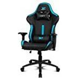 Drift GAMING Chair DR350 -DR350BL Gaming Chair, Kunstleder, 4D-Armlehnen, geräuscharme Rollen, Klasse 4 Kolben, Neigung, Lenden-/Nackenpolster, Farbe schwarz/blau