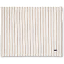 Lexington Icons Striped Place Mat Beige, White, Blue