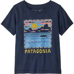 Patagonia Baby's Regenerative Cotton Graphic T-shirt - Summit Swell/New Navy