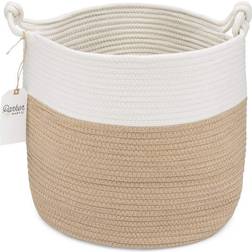 Durable Parker Baby Nursery Storage Basket - Rope Storage Bin Blankets