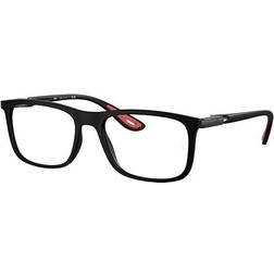 Ray-Ban Rb7222m Scuderia Ferrari Collection Black Clear Lenses Polarized 54-18 Black 54-18