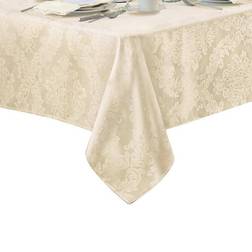 Elrene Home Fashions Barcelona Jacquard Damask Oblong Tablecloth White, Beige, Brown