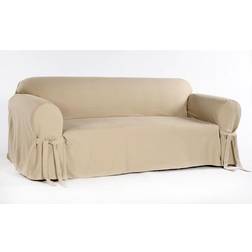 Twill 1-Pc. Classic Loose Sofa Cover Natural, Green, White