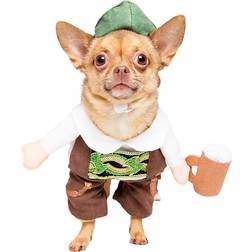 Oktoberfest Pet Halloween Costume Brown/Green/White