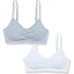 Fruit of the Loom Girls' Bra with Removable Cookies, 2-Pack, Grey
