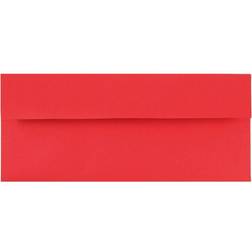 Jam Paper #10 Business Colored Envelopes, 4 1/8 x 9 1/2, Red Recycled, 25/Pack