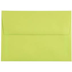 Jam Paper A7 Colored Invitation Envelopes 5 1/4 x 7 1/4 Ultra Lime Green 50/Pack