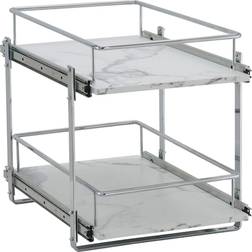 Household Essentials Dual 14.5-inch Extended Marble Organizer Shelving System