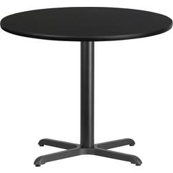 Flash Furniture XU-RD-36-BLKTB-T3030-GG 36" Round Dining Table