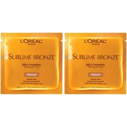 L'Oréal Paris Skincare Sublime Bronze Sunless Tanning Towelettes Fast-Drying Streak-Free Self-Tanner Suitable Skin