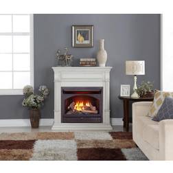 Procom Fbnsd28t-2 26 000 BTU Vent Free Dual Fuel Mantel Fireplace Off White