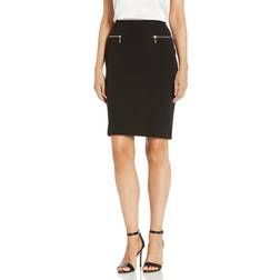 Tommy Hilfiger Black Zip-Accent Pencil Skirt Women