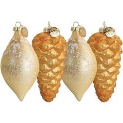 Martha Stewart Holiday Pointy Ball Pinecone 4Pc Set Christmas Tree Ornament