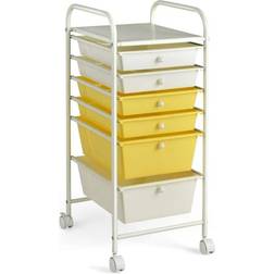 Honey Joy 6-Drawer Scrapbook Paper Organizer Rolling Storage Cart