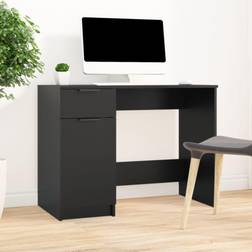 vidaXL Black Engineered Writing Desk