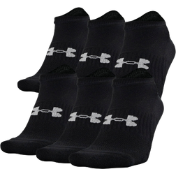 Under Armour Training Cotton No Show 6-Pack Socks Unisex - Black/Steel