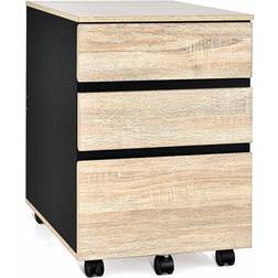 Costway 3-Drawer Mobile File Vertical Filling Storage Cabinet