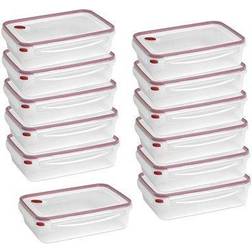 Sterilite 16 Cup Rectangle UltraSeal Food Storage Container Red 12-Pack Food Container
