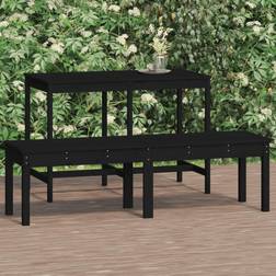 vidaXL black pine, 159.5 Garden Bench