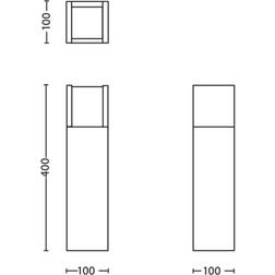 Philips LED Wegeleuchte Arbour Sockellampe