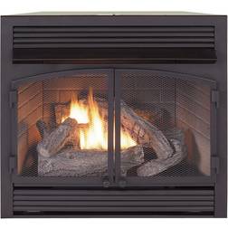 Duluth Forge Dual Fuel Ventless Fireplace Insert-32,000 BTU, Remote Control, FDF400RT-ZC, Black