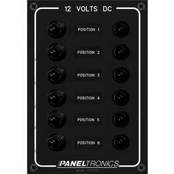 Paneltronics waterproof panel dc 6-position toggle switch & circuit breaker