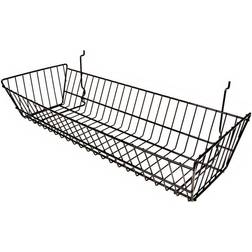 Econoco 24 W D 5 H Black Double Sloping Wire Basket