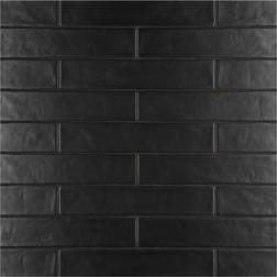 Chester 2" Ceramic Brick Look Subway Tile - black 2.0