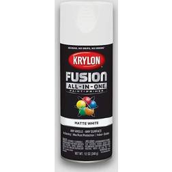 Krylon K02764007 Fusion All-In-One Spray Paint for Indoor/Outdoor Use, Matte White