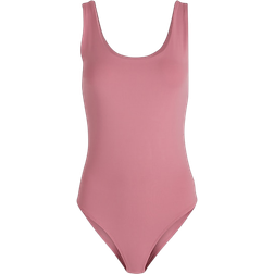 Express Body Contour High Compression Scoop Neck Bodysuit - Pink
