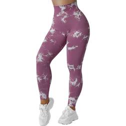 Mooslover Seamless Training Leggings - Orchid Purple Tie Dye